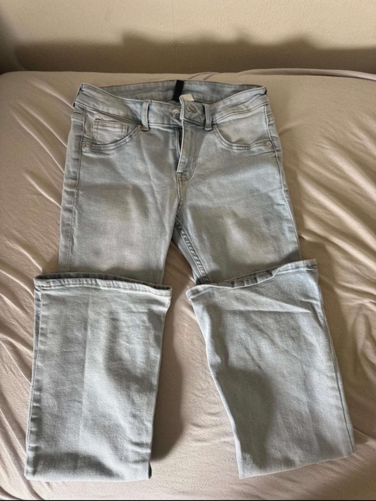 Blauwe Flared jeans, Kleding | Heren, Spijkerbroeken en Jeans, Zo goed als nieuw, W32 (confectie 46) of kleiner, Blauw, Ophalen of Verzenden