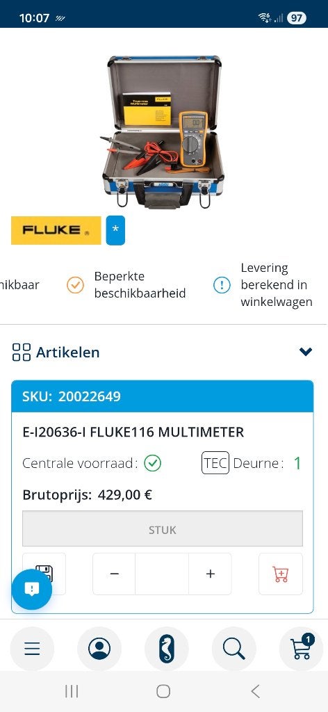 Multimeter FLUKE NIEUW, Enlèvement, Neuf