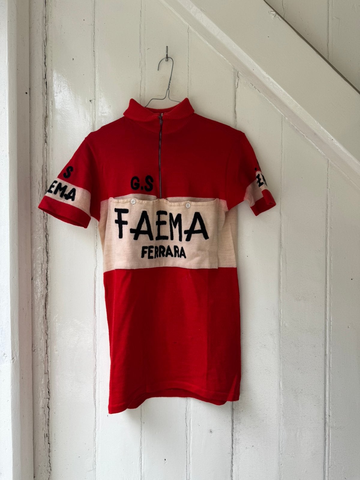 G.S. Faema wielertrui jaren 50 van looy koerstrui Tizzoni, Fietsen en Brommers, Fietsaccessoires | Fietskleding, Ophalen of Verzenden