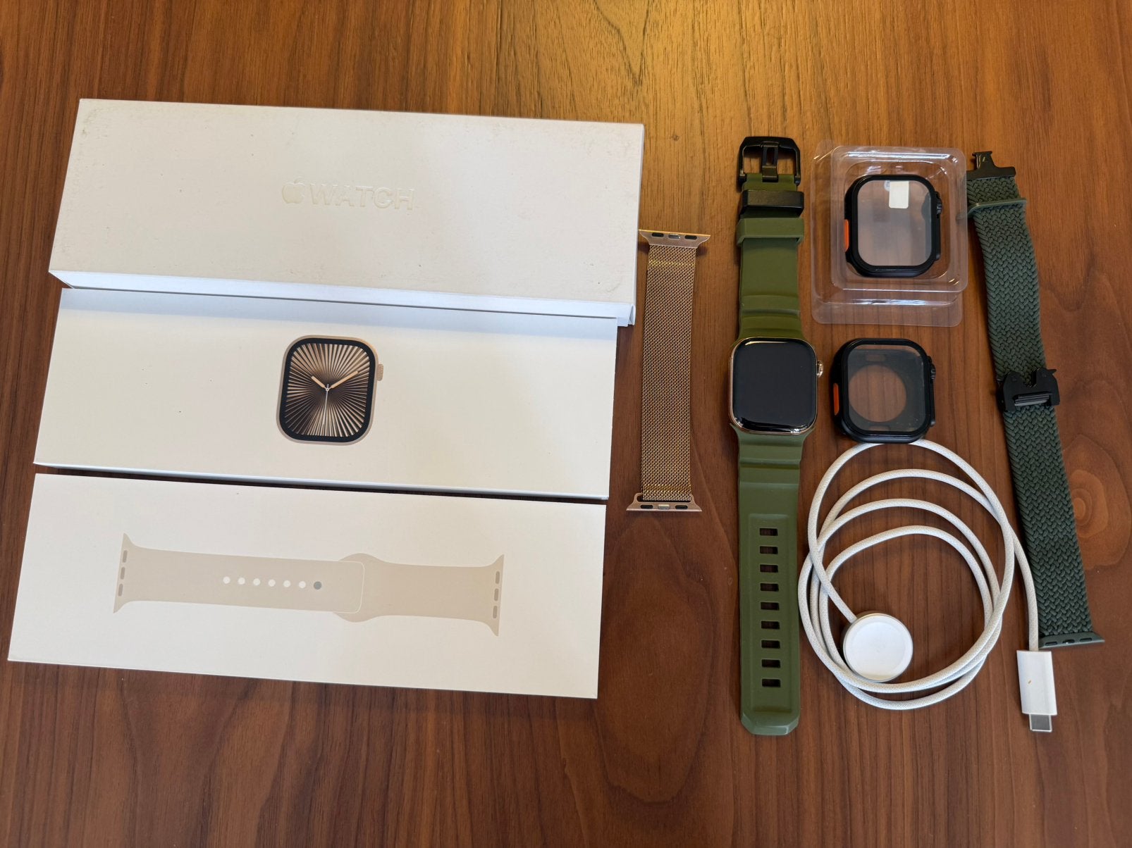 Apple Watch série 10 - 42 mm en or titane, Enlèvement, IOS