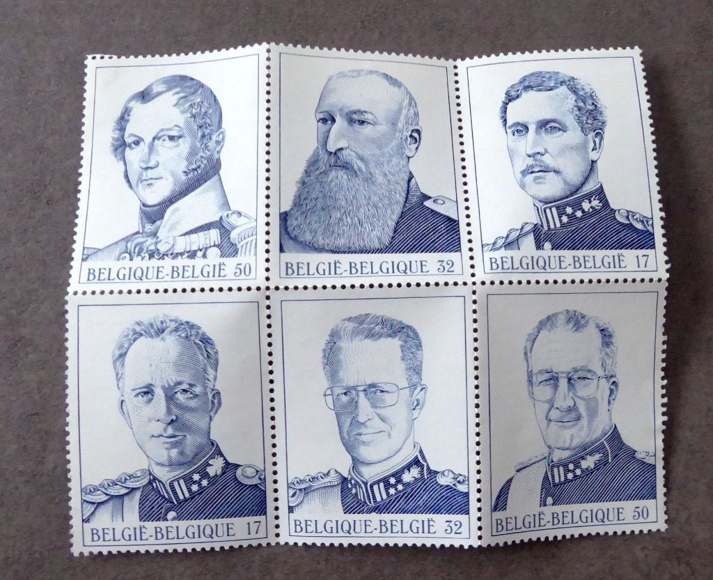 6 timbres neufs des Rois de Belgique 1999, Neuf, Enlèvement ou Envoi, Non oblitéré, Chefs d'Etat