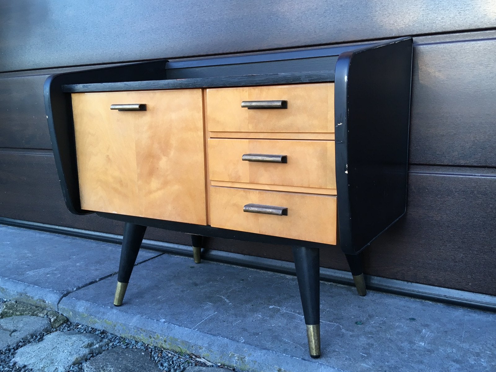 Vintage bijzetkastje / retro ladekastje, Huis en Inrichting, Ophalen