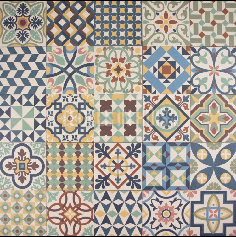 Mix van "Patchwork" tegels 16.5x16.5cm 6mm, Nieuw, Minder dan 20 cm, Minder dan 5 m², Wandtegels