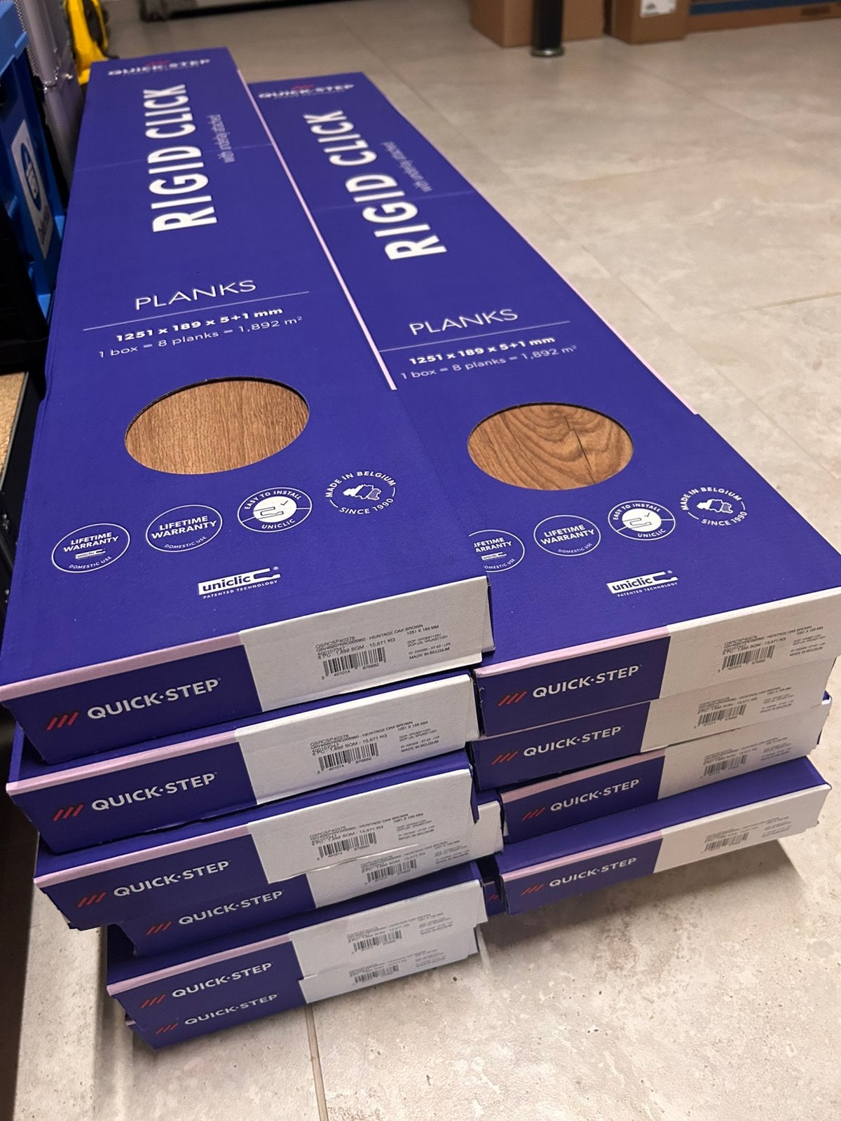 Nieuwe Quick-step rigid click vinyl 20m2, Doe-het-zelf en Bouw, Ophalen