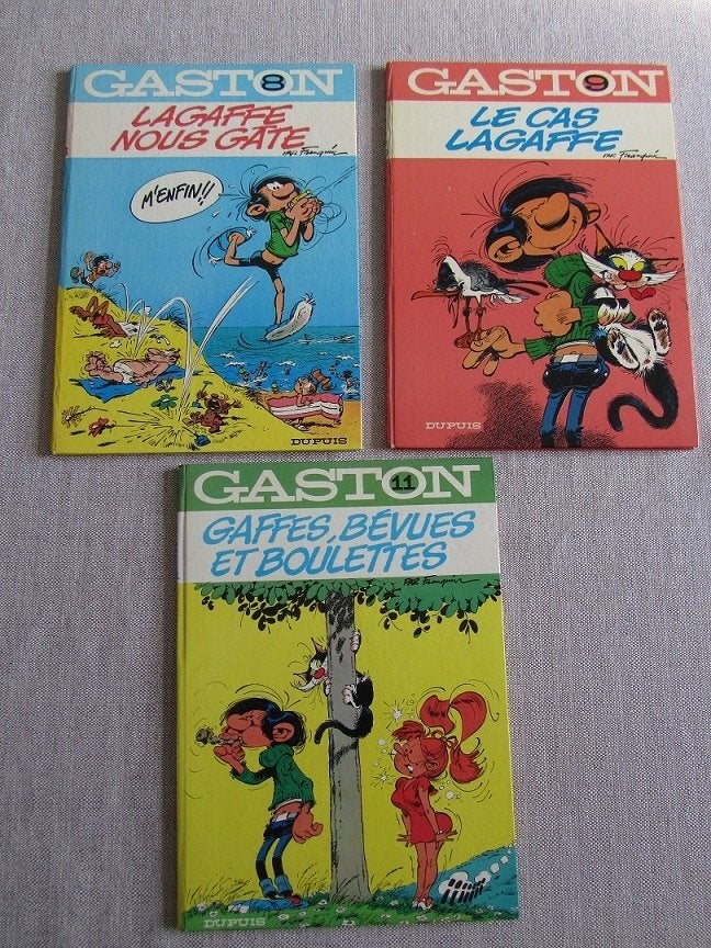 BD: Gaston Lagaffe, tomes 8-9-11: éditions anciennes!, Livres, Enlèvement ou Envoi