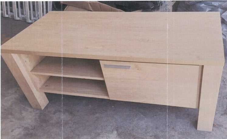 TV Meubel - Lengte: 1170mm; Breedte: 550mm; Hoogte: 520mm, Ophalen, 100 tot 150 cm, Eikenhout, Nieuw