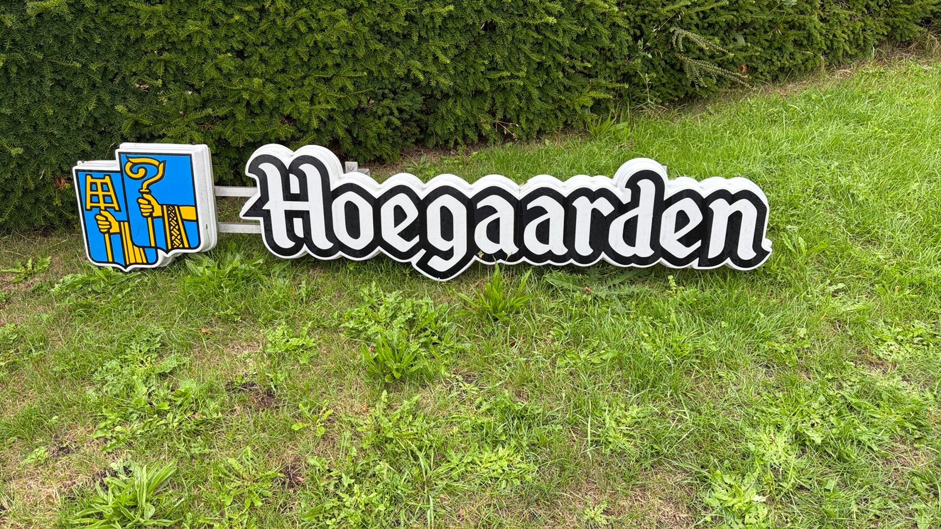 Hoegaarden, Ophalen, Gebruikt, Reclamebord