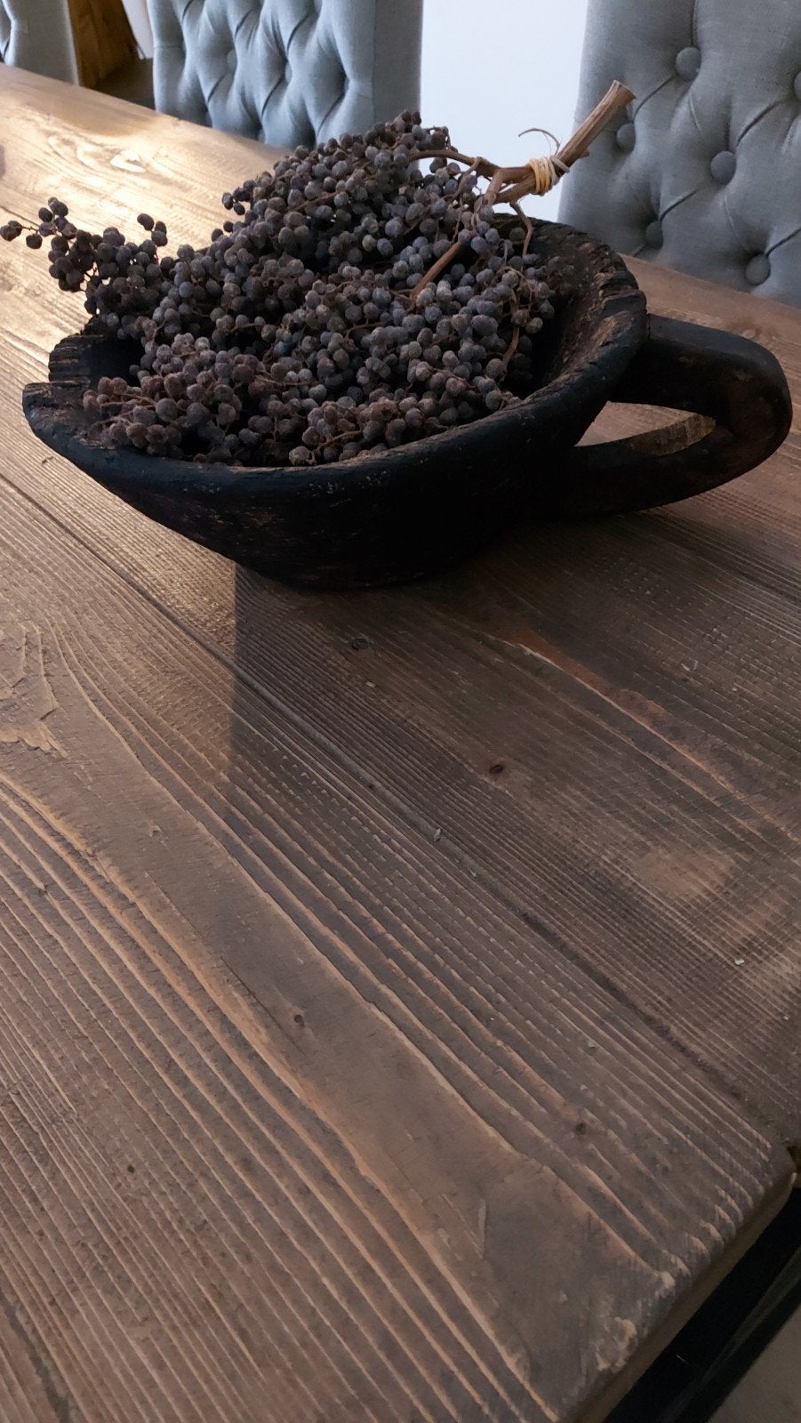 nepalees houten schaal met handvat, Maison & Meubles, Enlèvement ou Envoi, Balance