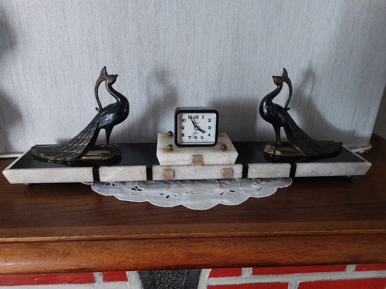 Vintage Marmeren schouwgarnituur, Enlèvement