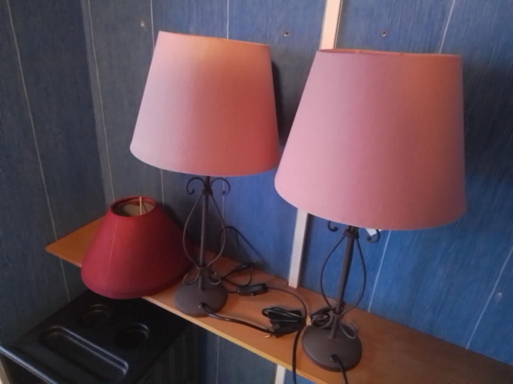 Lampes salon avec pieds en fer forgé, Huis en Inrichting, Lampen | Tafellampen, Ophalen