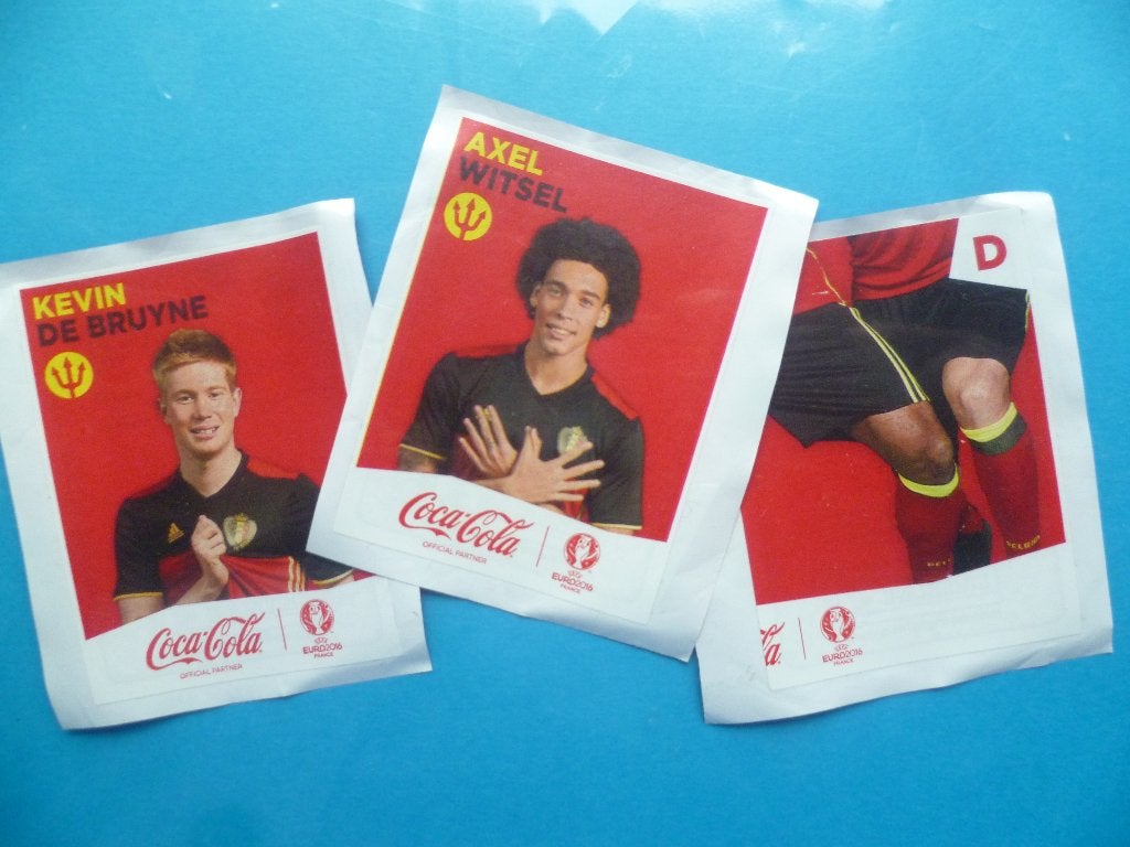 Football Voetbal stickers Coca-Cola UEFA Euro 2016 France 3, Enlèvement ou Envoi, Utilisé