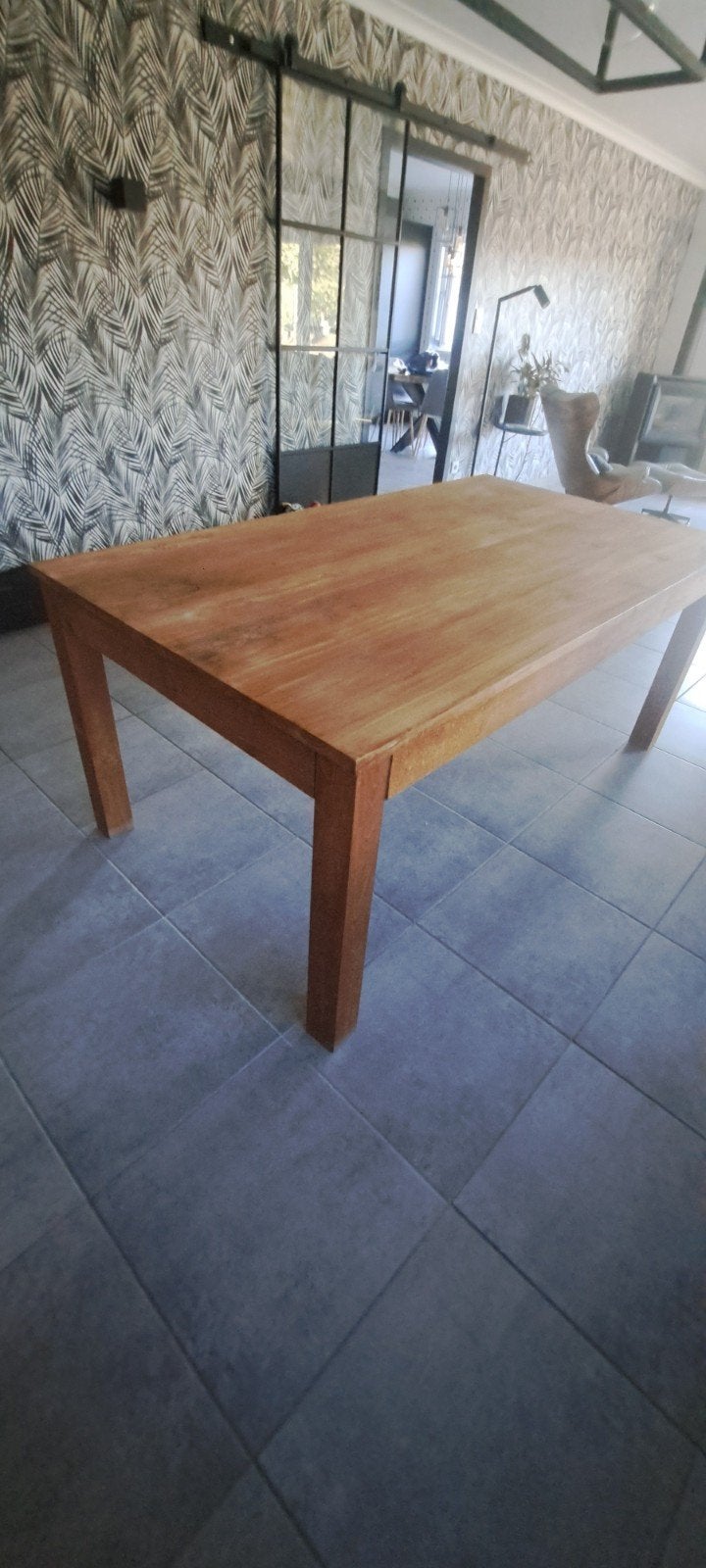 teak houten tafel te koop, Ophalen