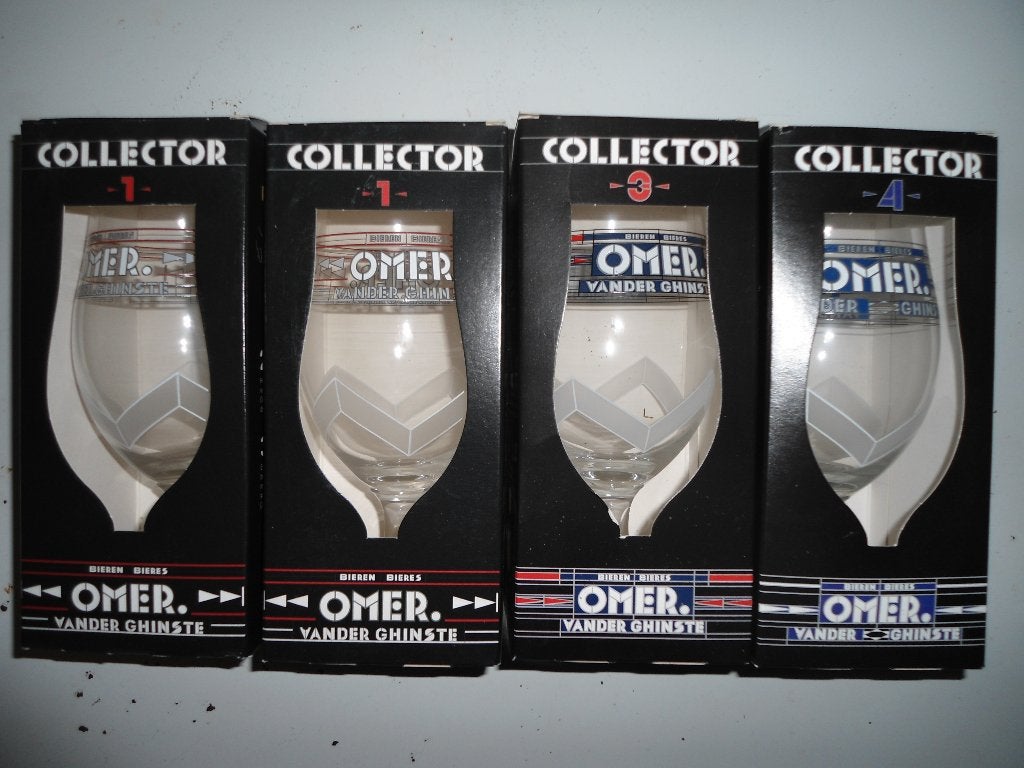 Omer glazen vander ghinste, limited edition 1, 2, 3, 4, 5,6, Verzamelen, Ophalen of Verzenden, Nieuw, Glas of Glazen