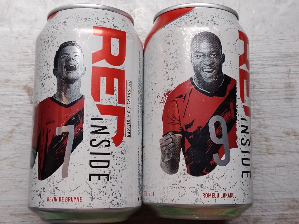 blikjes jupiler bier Kevin de Bruyne Romelo Lukaku papa, Verzamelen, Ophalen, Zo goed als nieuw, Jupiler