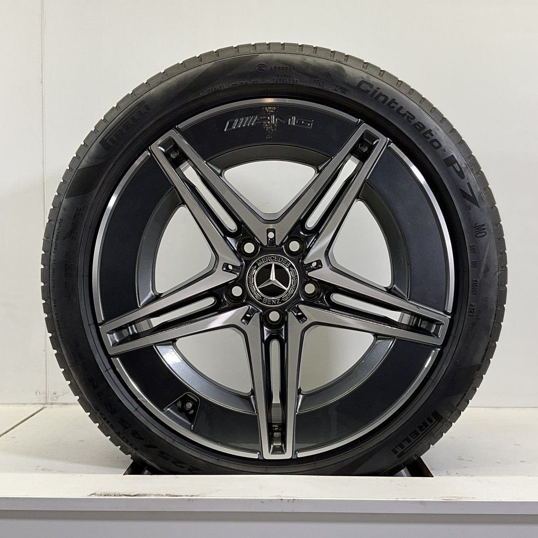 MERCEDES C KLASSE W205 W206 SET VELGEN + ZOMERBANDEN 18 INCH, 18 inch, Gebruikt, -, -