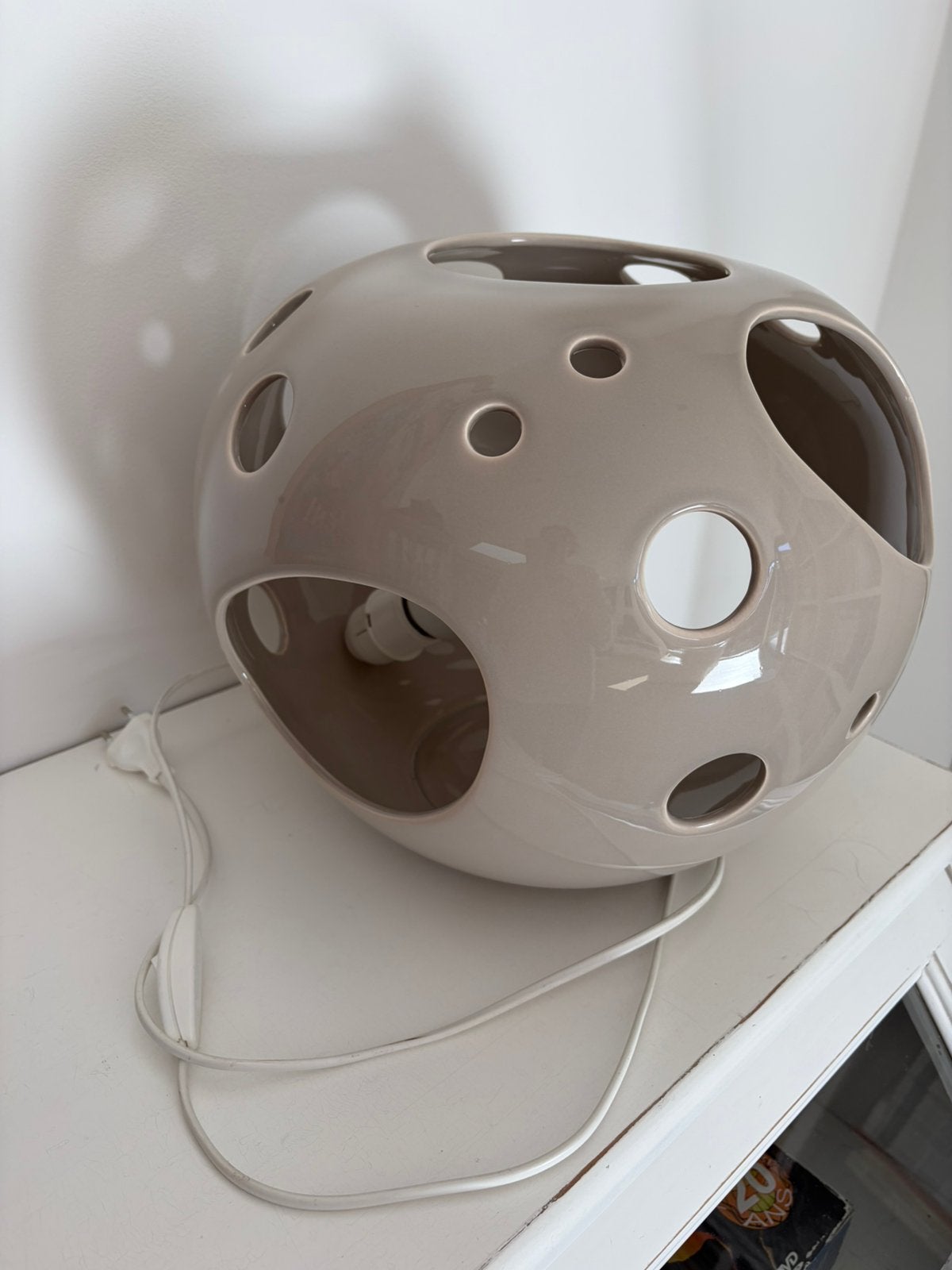 Lampe pour salon ou salle-à-manger, Maison & Meubles, Enlèvement, Utilisé, Beige, Pierre/céramique
