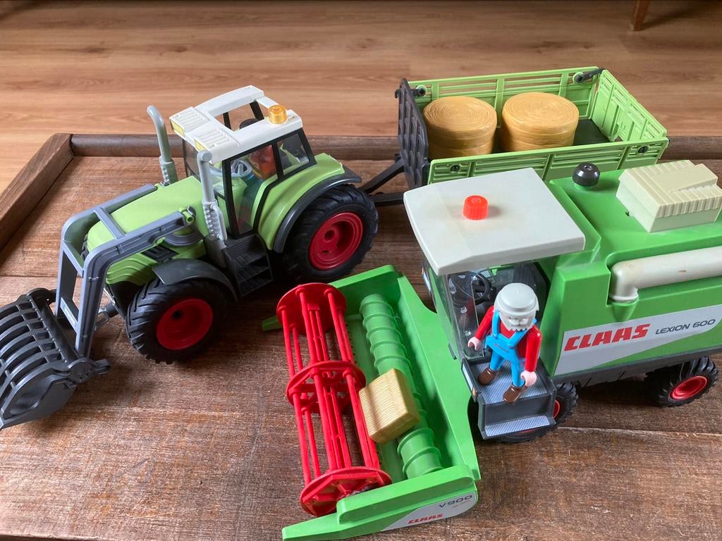 Tractor en oogstmachine Playmobil, Ophalen, Gebruikt
