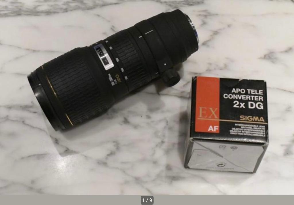 Sigma 100-300mm/ f4 APO AF Sony/Minolta A en 2X converter, Ophalen of Verzenden, 1980 tot heden, Lens of Lenzen