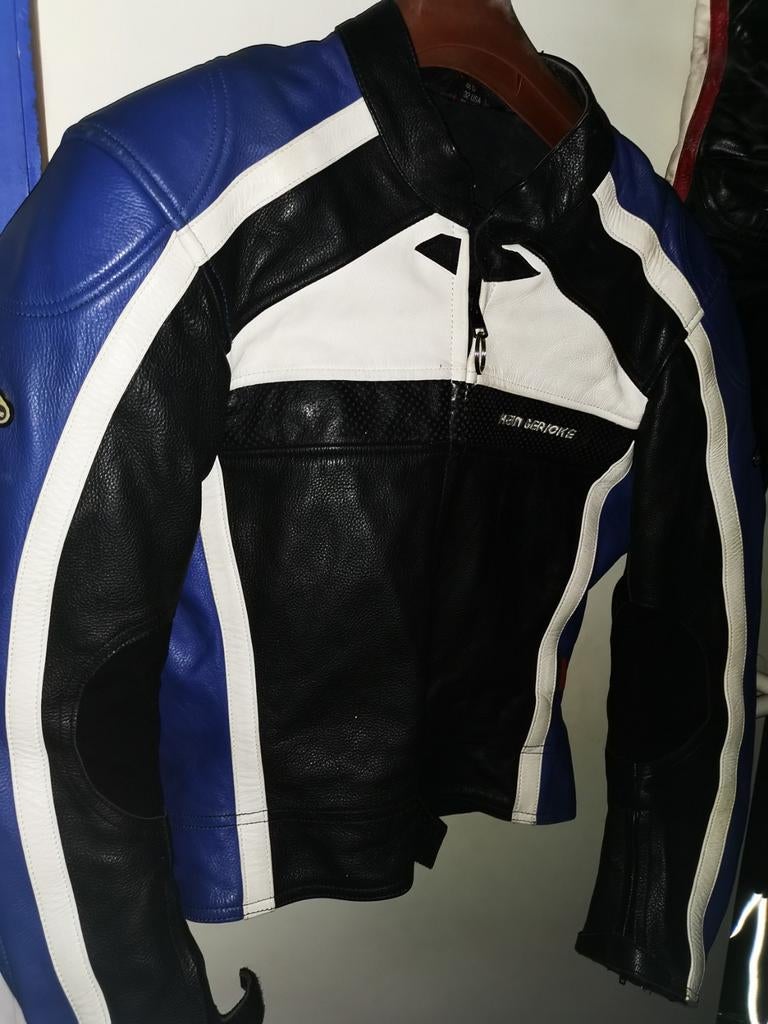 Retro lederen motorjas Hein Gericke Suzuki kleuren M48, Motoren, Ophalen of Verzenden, Kinderen, Jas | leer, Hein Gericke