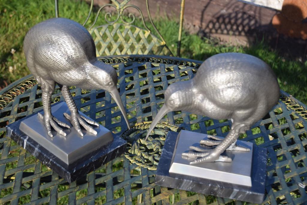 Prachtig gegoten aluminium Kiwi-paar, Huis en Inrichting, Ophalen of Verzenden, Zo goed als nieuw