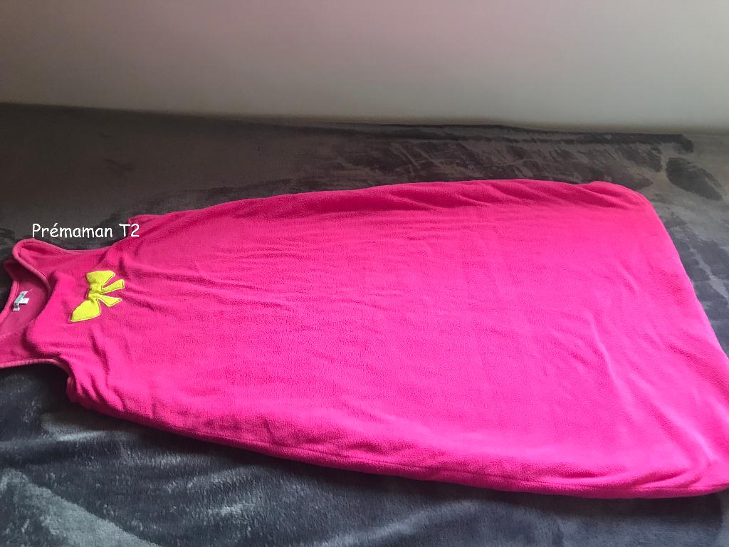 Prémaman sac de couchage fuchsia bien chaud T2, Enfants & Bébés, Enlèvement ou Envoi, Utilisé, 85 à 100 cm, Sac de couchage
