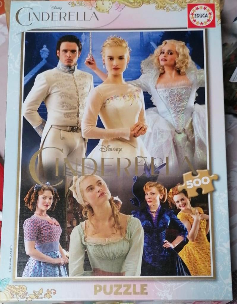 Educa - Disney Cinderella - 500st - volledig zie foto 2, Ophalen of Verzenden, 500 t/m 1500 stukjes, Zo goed als nieuw, Legpuzzel