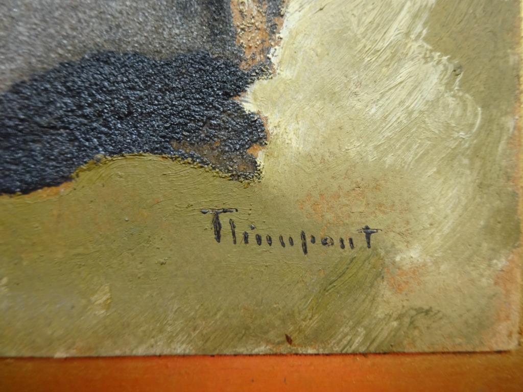 Suzanne Thienpont, materieschilderij, Figuur,  24 x 16 cm, Antiquités & Art, Art | Peinture | Moderne, Enlèvement ou Envoi, Signé