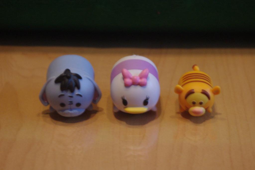 Set van 3 kunststof Tsum Tsum, Verzamelen, Ophalen of Verzenden, Overige figuren, Gebruikt, Beeldje of Figuurtje