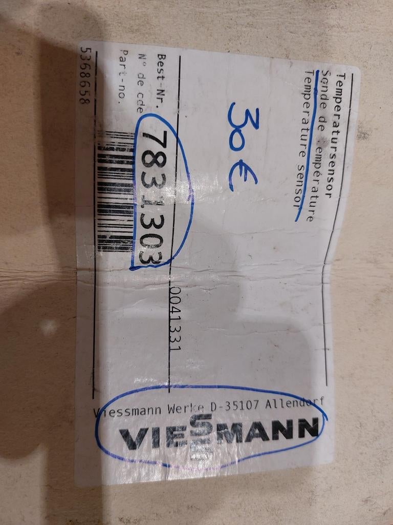 Sonde de température viessmann, Enlèvement