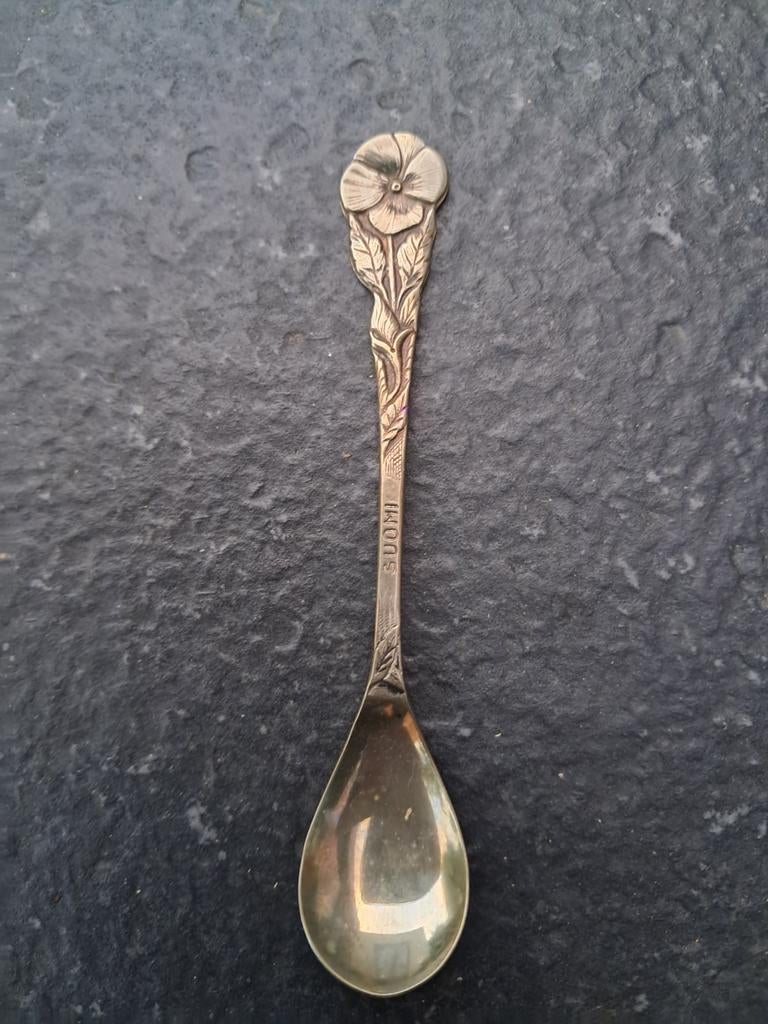 Lepeltje met viooltje - Finland, Ophalen of Verzenden