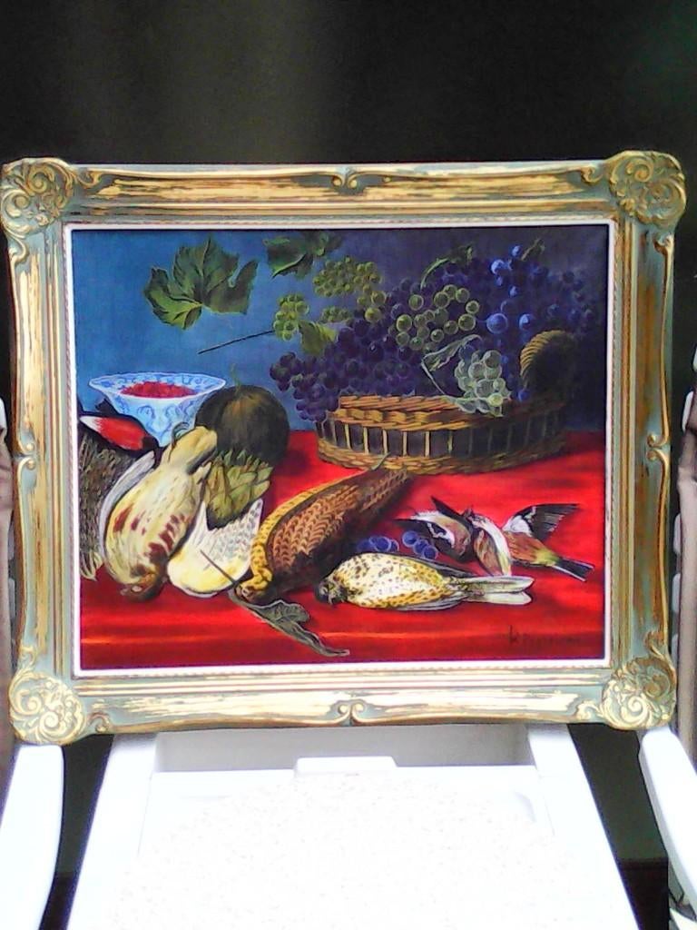 Peinture - nature morte - R. DEGRAIVE, Enlèvement, Nature morte