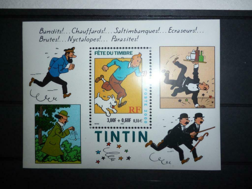 Timbre de collection TINTIN Fête du timbre RF bande dessinée, Enlèvement ou Envoi