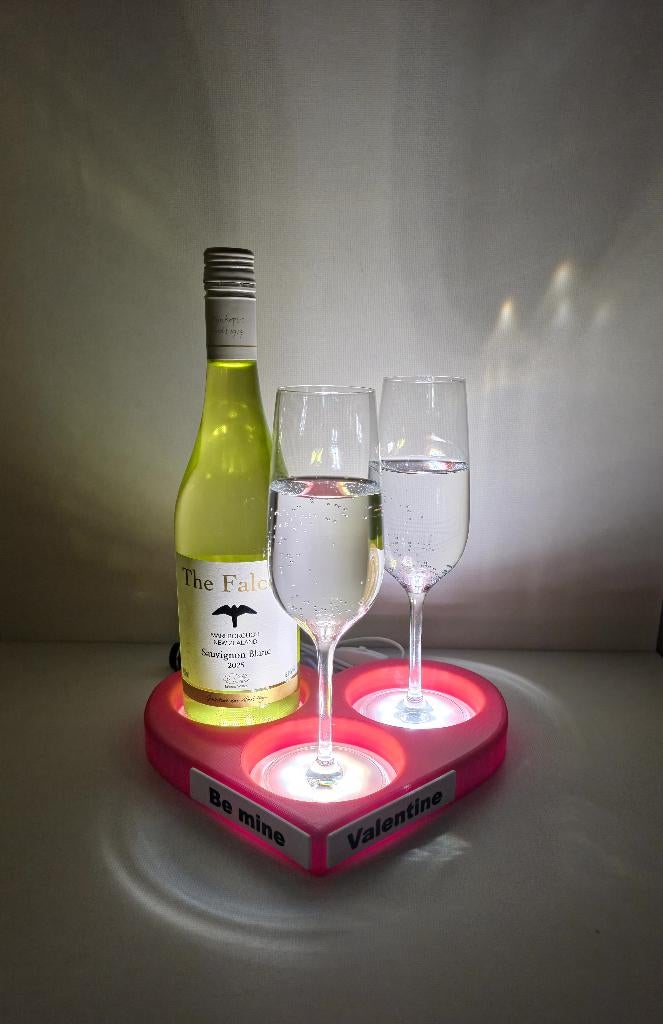 Gepersonaliseerde Wijn- & Champagnehouder met Verlichting, Huis en Inrichting, Woonaccessoires | Wijnrekken, Nieuw, Minder dan 50 cm