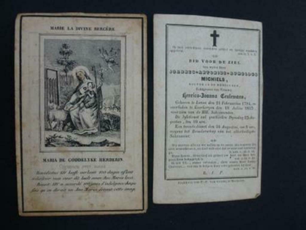 doodsprentje Michiels Joannes Antonius Rumoldus  1794, Verzenden, Rouwkaart
