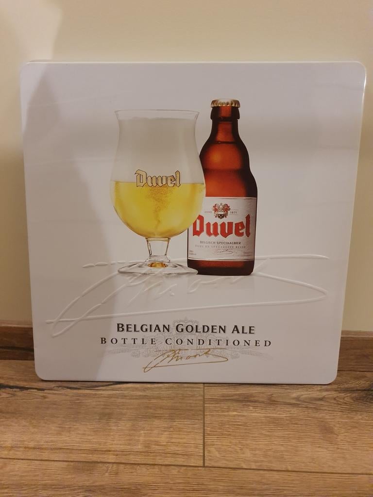 Metaal Reclamebord - Duvel -, Ophalen of Verzenden, Gebruikt, Reclamebord, Plaat of Schild, Duvel