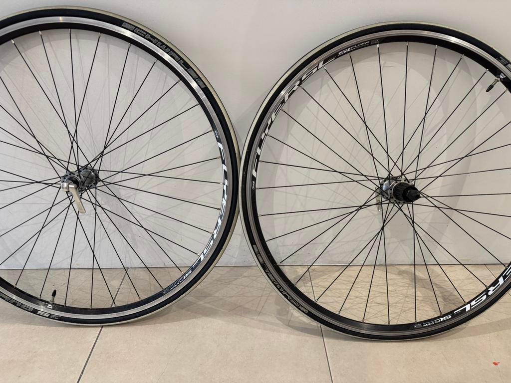 Flyer SL racefiets voor en achterwiel met banden., Enlèvement, Comme neuf, Roue
