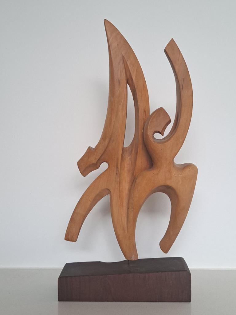 Abstract houten sculptuur, Antiek en Kunst, Verzenden