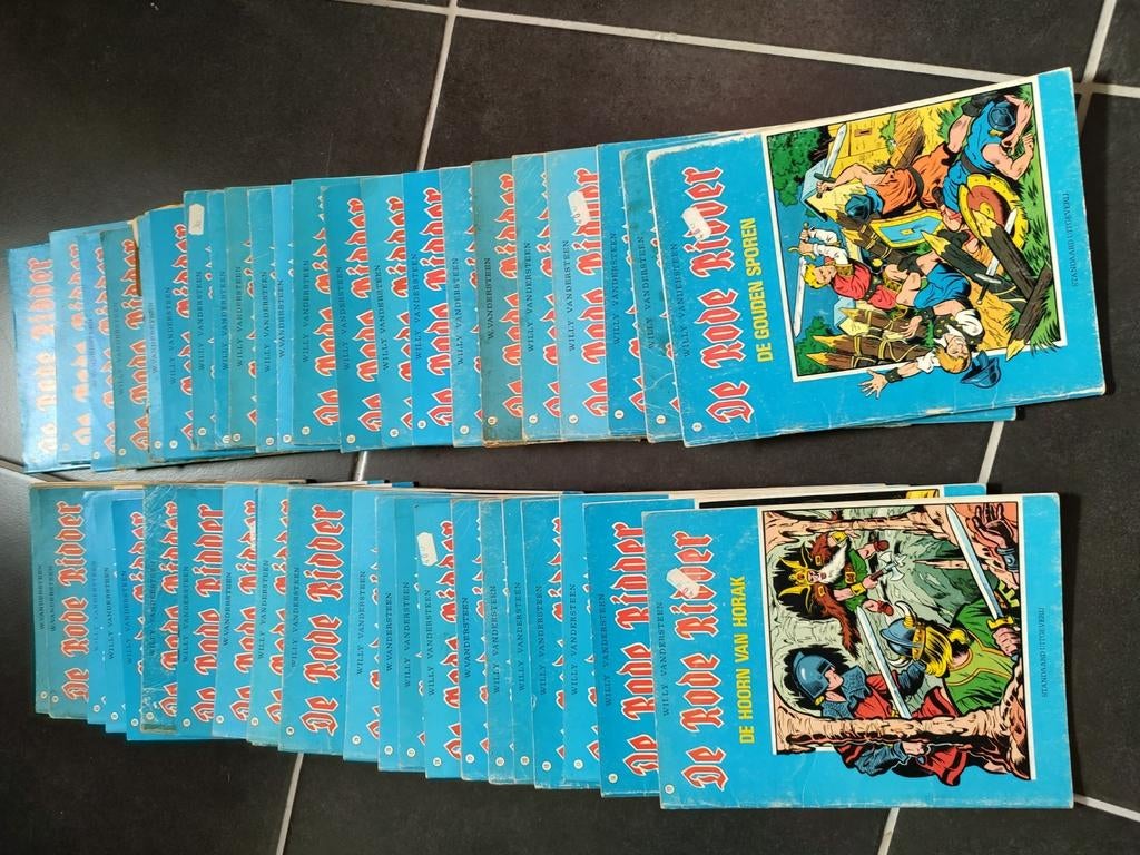 lot van 78 ex rode ridder blauwe, ook eerste druk, Enlèvement
