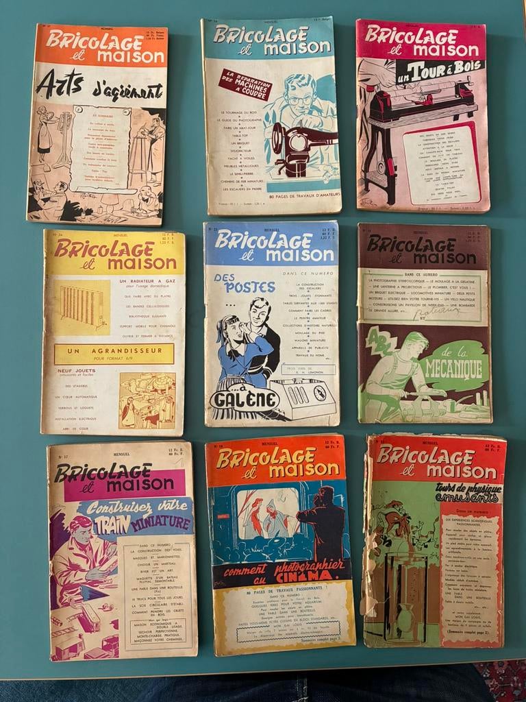 9 stuks maandblad 'Bricolage et Maison' van 1951-1952, Boeken, Ophalen of Verzenden, Gelezen, Overige typen
