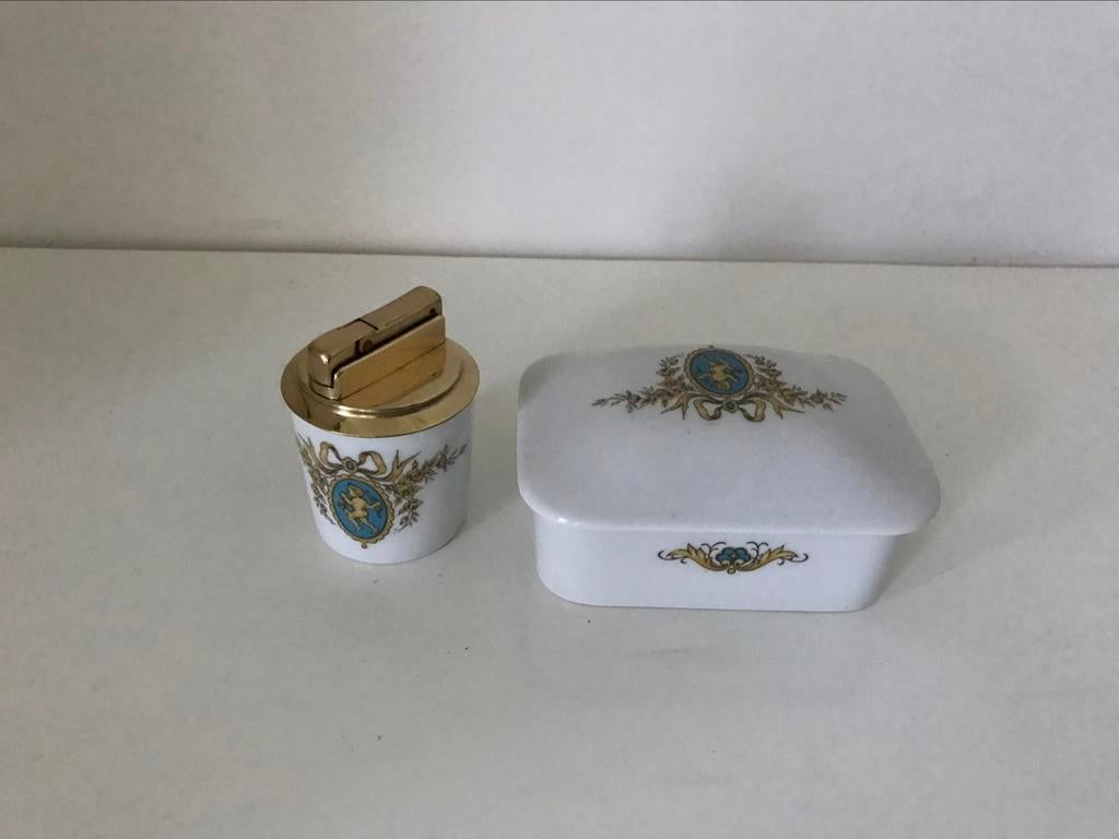 Set Limoges France afbeelding engeltje engel, Ophalen of Verzenden