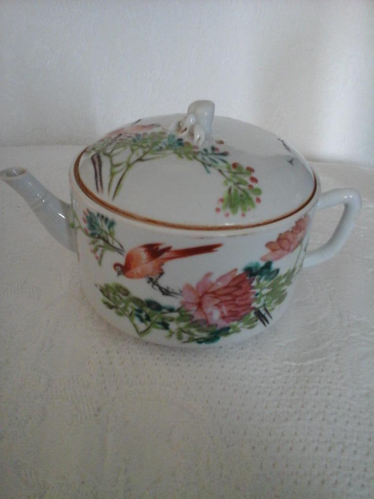 Chinees porseleinen theepot "Qian jiang cai" Guangxu /1904), Ophalen of Verzenden