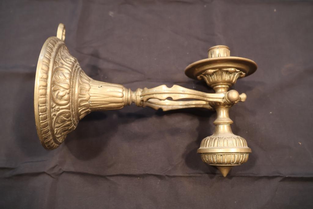 Bougeoir /applique murale en bronze doré (1920-1930), Ophalen of Verzenden, Brons