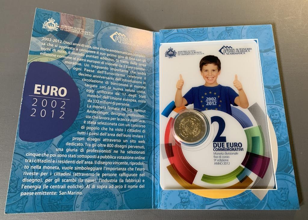 2 euro San Marino 2002 - 2012, Postzegels en Munten, Munten | Europa | Euromunten, Ophalen of Verzenden, San Marino, 2 euro, Losse munt