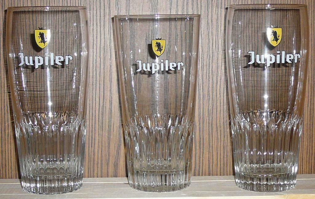 3 glazen JUPILER  33 cl   (m) (doos 3), Enlèvement ou Envoi