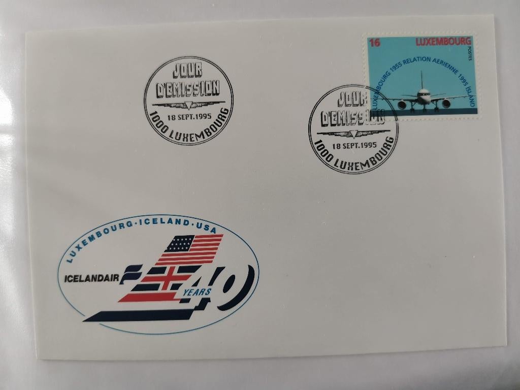Luxembourg 1995 - FDC - aviation, avion Boeing 757, Enlèvement ou Envoi, Luxembourg, Affranchi