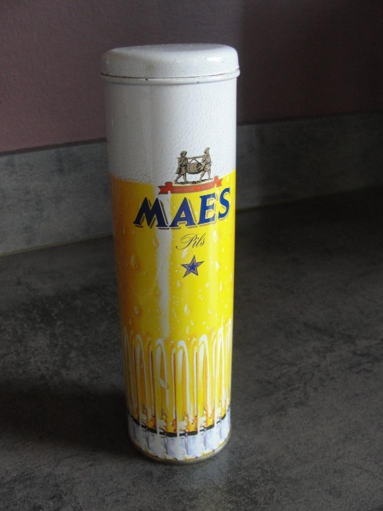 Mug en étain pour 1 bouteille de Maes-pils de 1994, Collections, Marques de bière, Enlèvement ou Envoi, Comme neuf, Autres types