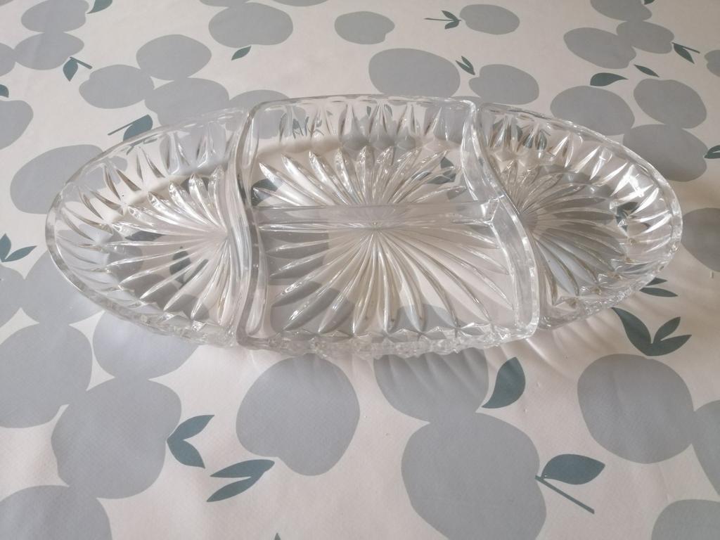 Plat en inox avec éléments en verre pour l'apéritif, Antiquités & Art, Antiquités | Verre & Cristal, Enlèvement