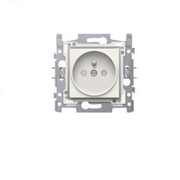Niko stopcontact 2-polig met aarding 21 mm wit, Ophalen, Stopcontact