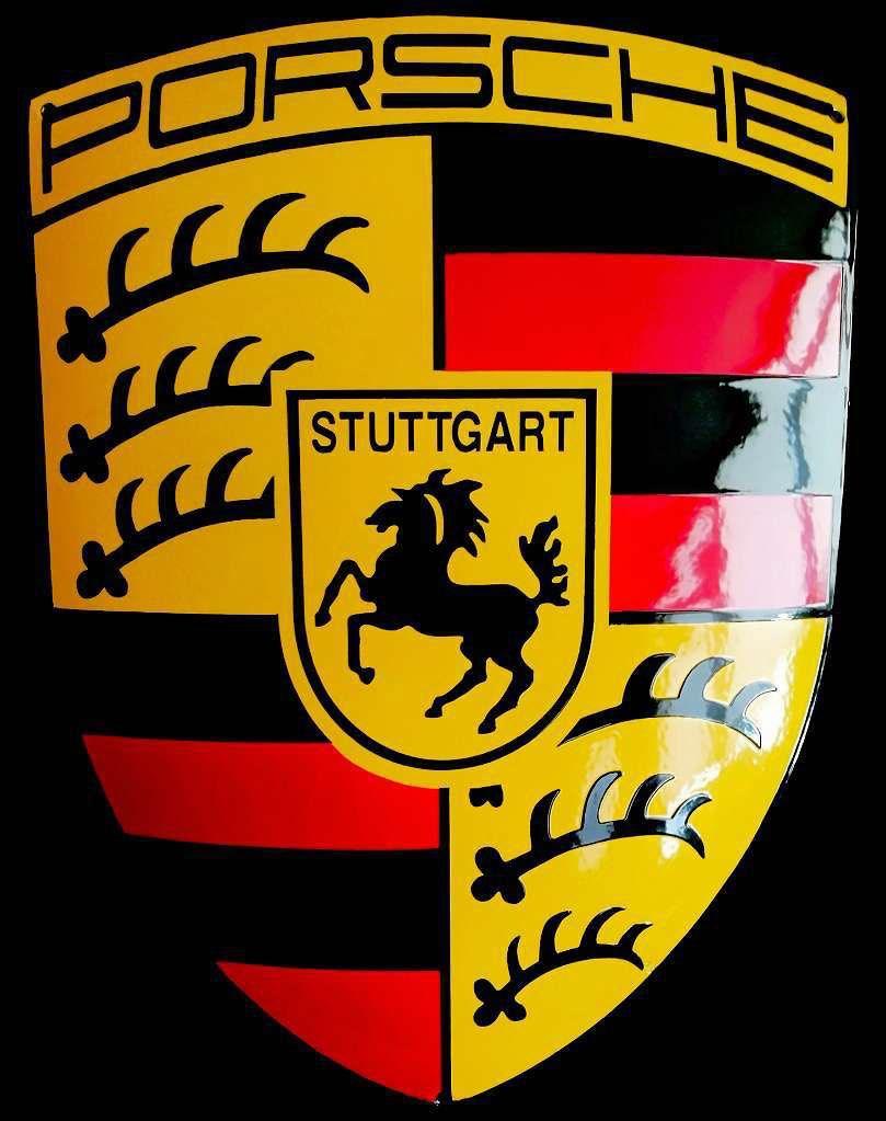 Porsche Bord Schild Logo Embleem Emaille Formule 1 56x43 cm, Verzamelen, Verzenden, Nieuw