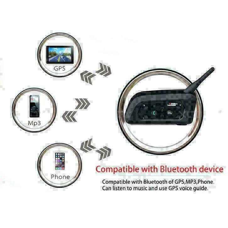 2 stuks Motorheadset intercom bluetooth helm draadloos com, Ophalen, Nieuw